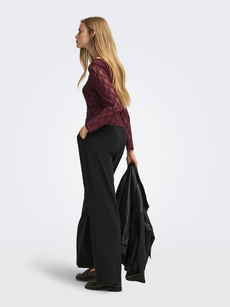 Blusa donna ONLY maglia stretch collo chiuso