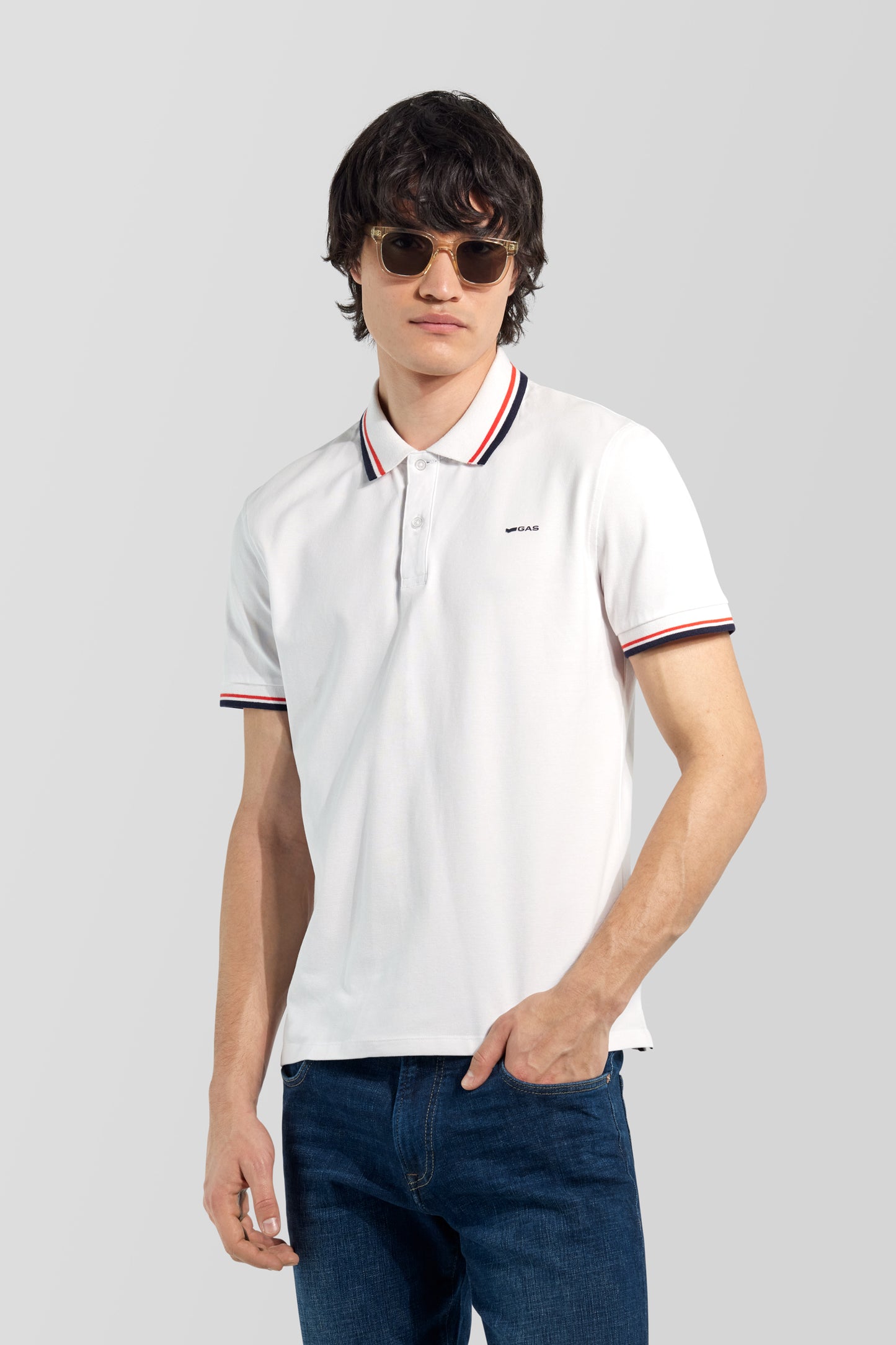 Polo uomo GAS RALPH manica corta piquet slim
