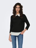 Blusa donna JDY scollo aperto costine
