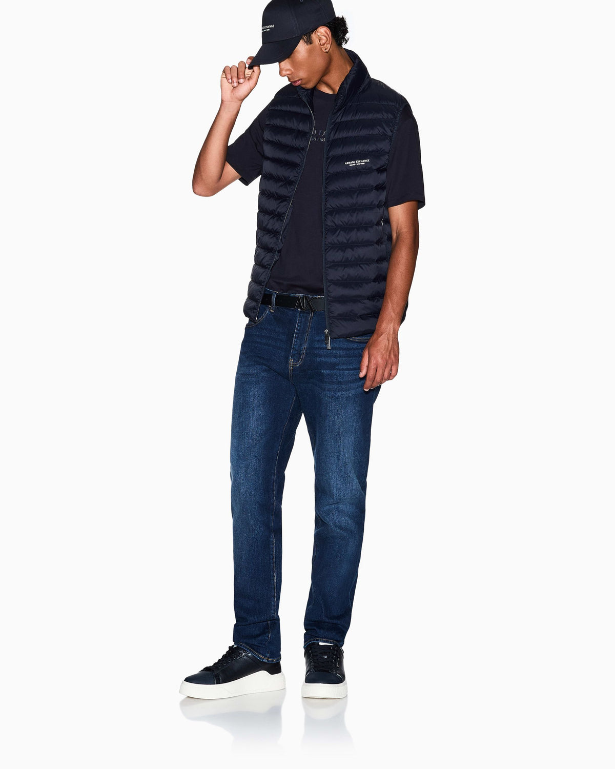 T-shirt uomo Armani Exchange cotone logo girocollo