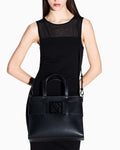 Borsa Armani Exchange donna similpelle logo